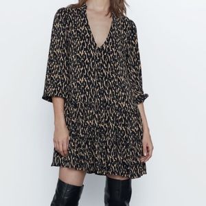NWT Zara Animal Print Dress Small